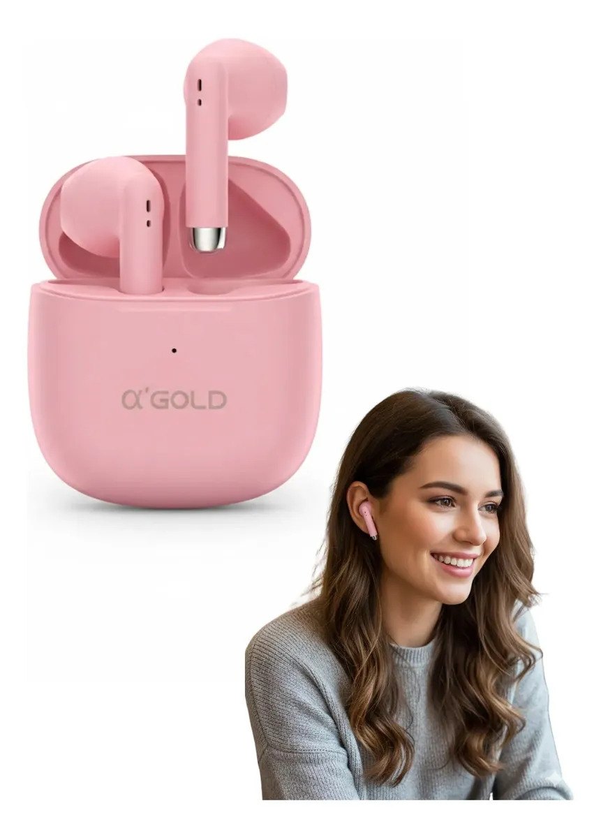 Fone Bluetooth Esportivo 320mah Fone Sem Fio Fone Academia Rosa