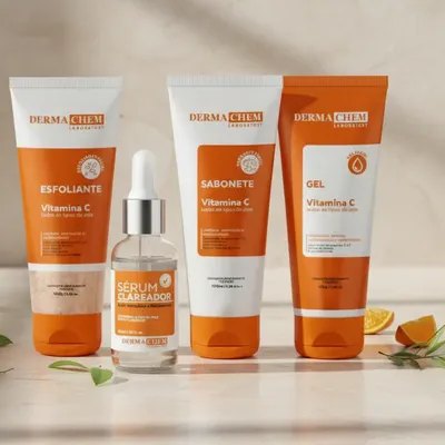 Skincare Anti-idade Vitamina C Dermachem Facial Kit 04 Un.