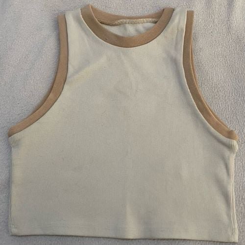 regata cropped canelada bege m