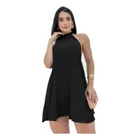 Conjunto Feminino Vestido Soltinho Frente Unica Short Verão