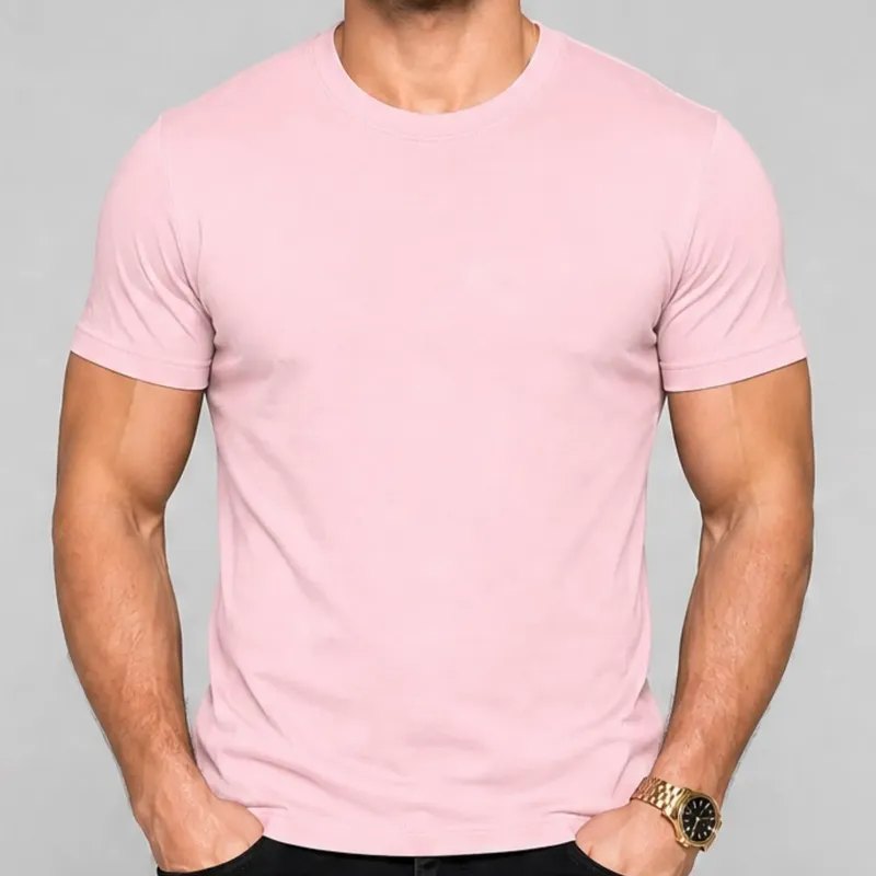 Camiseta Básica Masculina Algodão Lisa Malha Peruana Premium