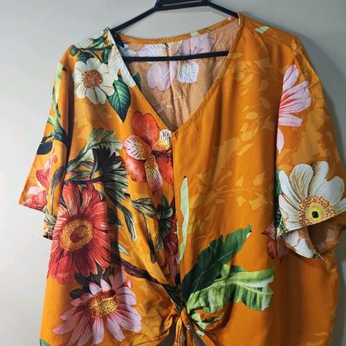 blusa estampada amarela g