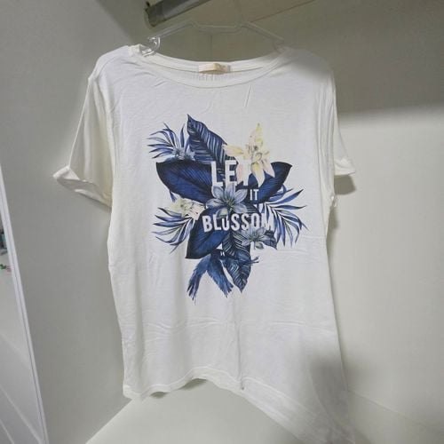 blusa cea estampada branca