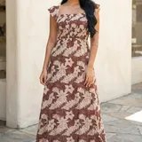Vestido Longo Casual Soltinho Alcinha Verao Festa Elegante
