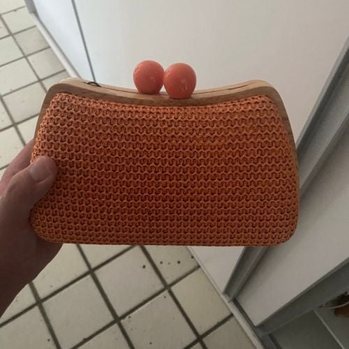 bolsa clutch laranja