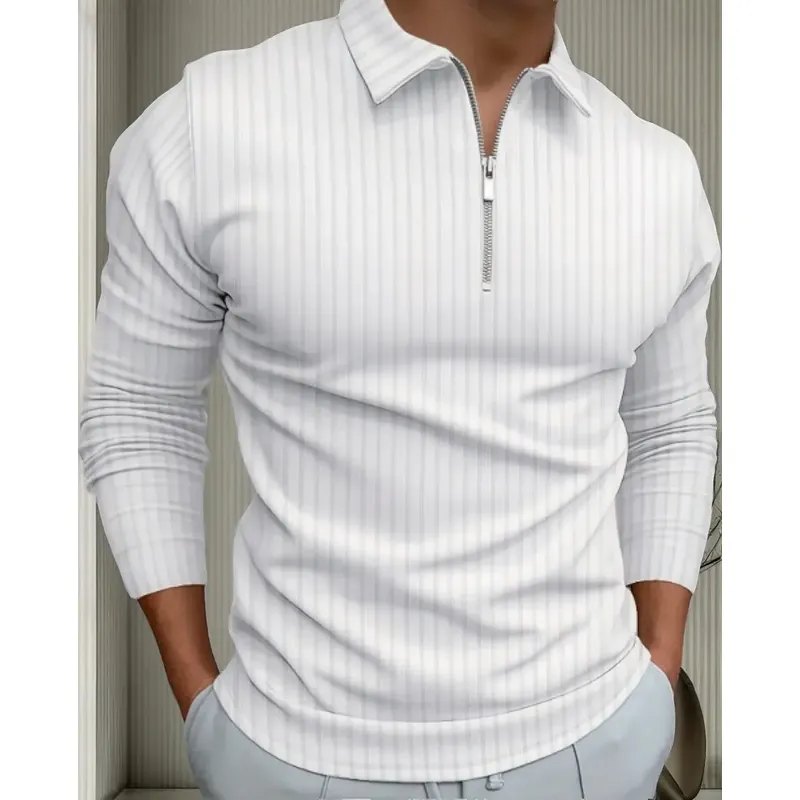 Camiseta Polo Manga Longa Com Zíper Lançamento